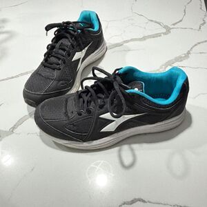 Diadora Nucleo 2 | Women’s Sz 9M Athletic Running Black Teal Blue Sneakers Shoes
